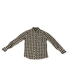 Black And white plaid button down